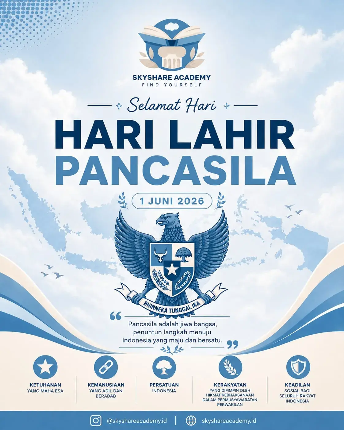 🇮🇩 Selamat Hari Lahir Pancasila 🇮🇩 1 Juni 2026